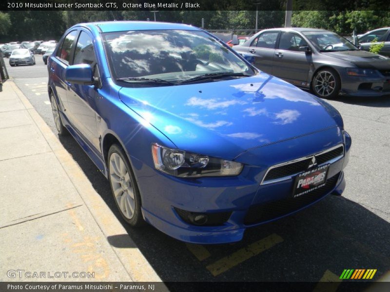 Octane Blue Metallic / Black 2010 Mitsubishi Lancer Sportback GTS