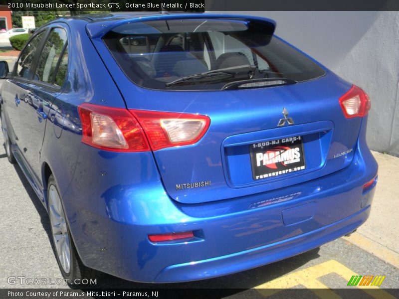 Octane Blue Metallic / Black 2010 Mitsubishi Lancer Sportback GTS