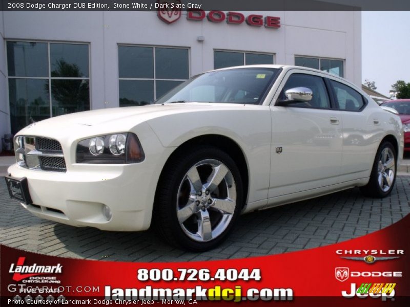 Stone White / Dark Slate Gray 2008 Dodge Charger DUB Edition