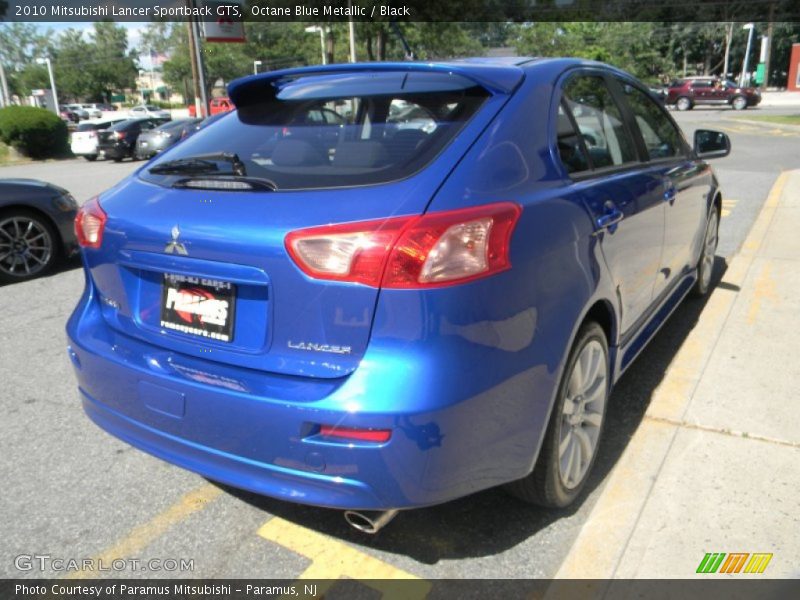 Octane Blue Metallic / Black 2010 Mitsubishi Lancer Sportback GTS