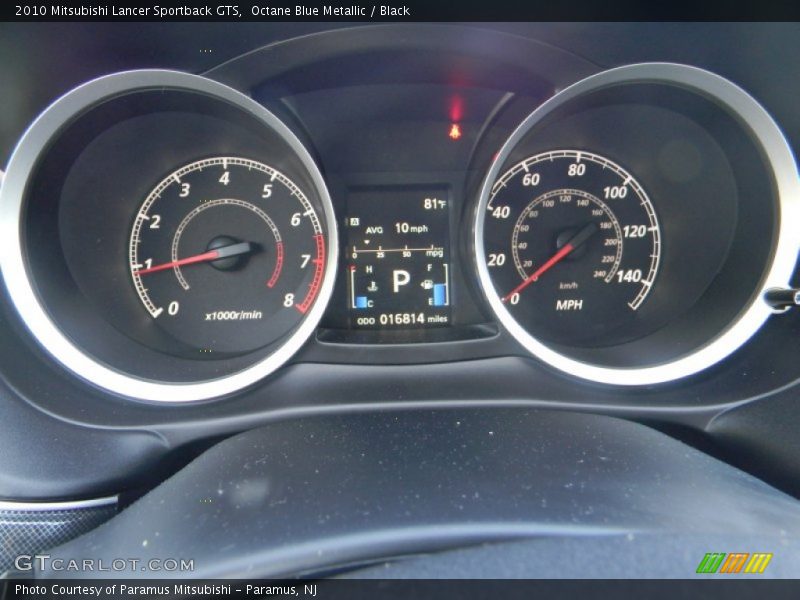 Octane Blue Metallic / Black 2010 Mitsubishi Lancer Sportback GTS