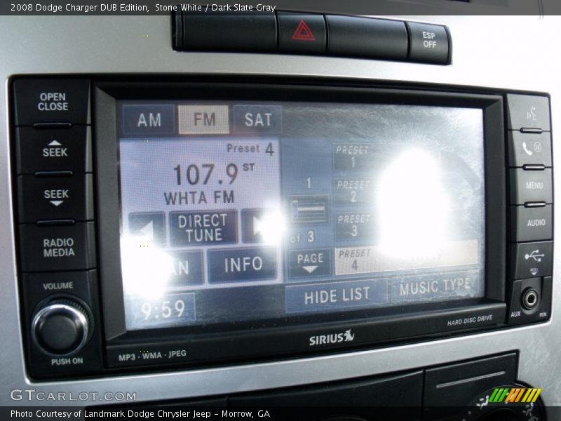 Stone White / Dark Slate Gray 2008 Dodge Charger DUB Edition