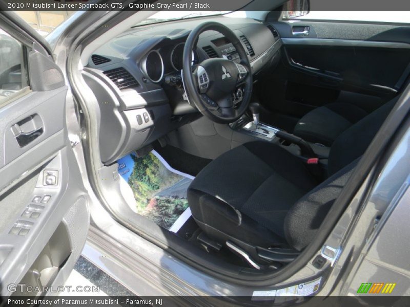 Graphite Gray Pearl / Black 2010 Mitsubishi Lancer Sportback GTS