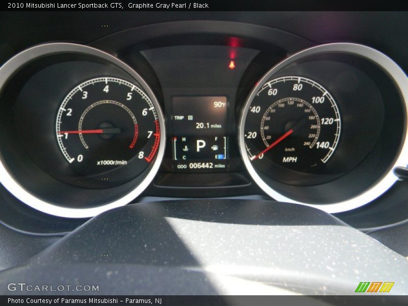 Graphite Gray Pearl / Black 2010 Mitsubishi Lancer Sportback GTS