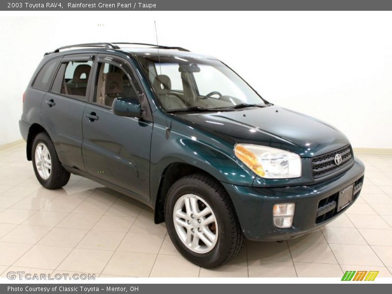 Rainforest Green Pearl / Taupe 2003 Toyota RAV4