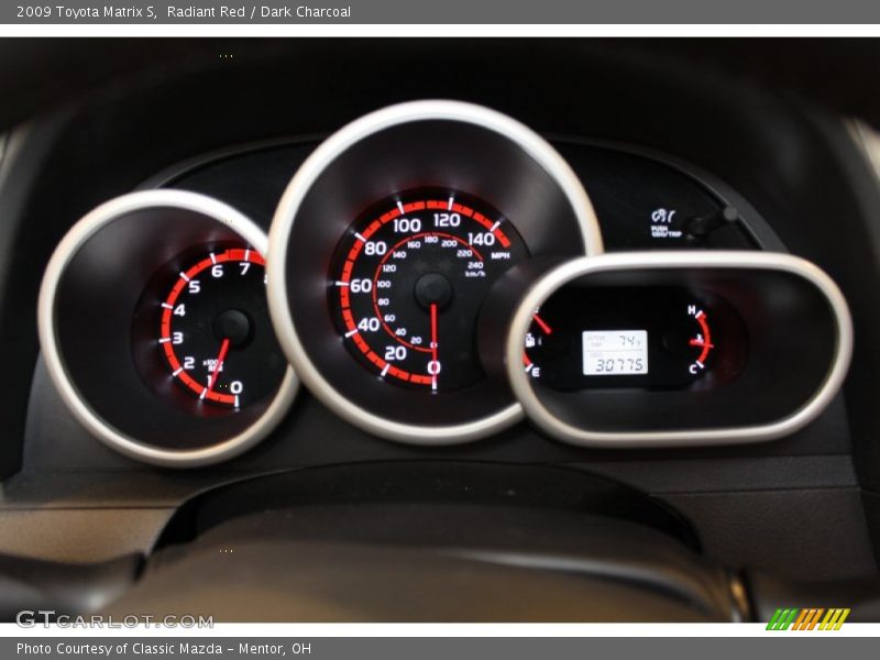 Radiant Red / Dark Charcoal 2009 Toyota Matrix S