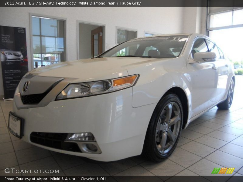 White Diamond Pearl / Taupe Gray 2011 Acura TL 3.7 SH-AWD Technology