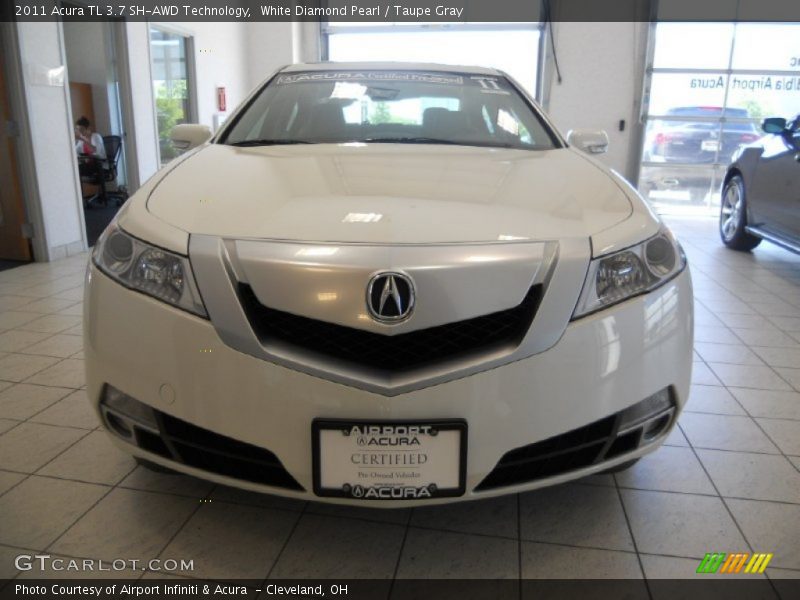 White Diamond Pearl / Taupe Gray 2011 Acura TL 3.7 SH-AWD Technology