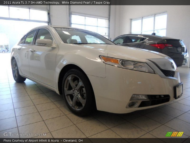 White Diamond Pearl / Taupe Gray 2011 Acura TL 3.7 SH-AWD Technology