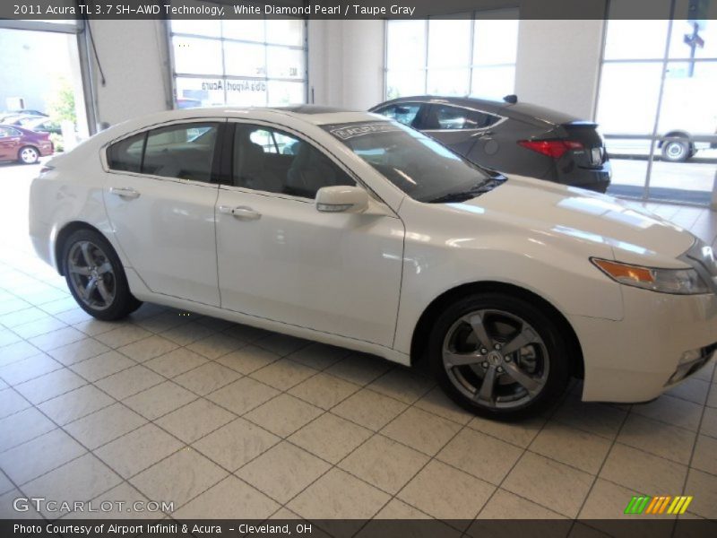 White Diamond Pearl / Taupe Gray 2011 Acura TL 3.7 SH-AWD Technology