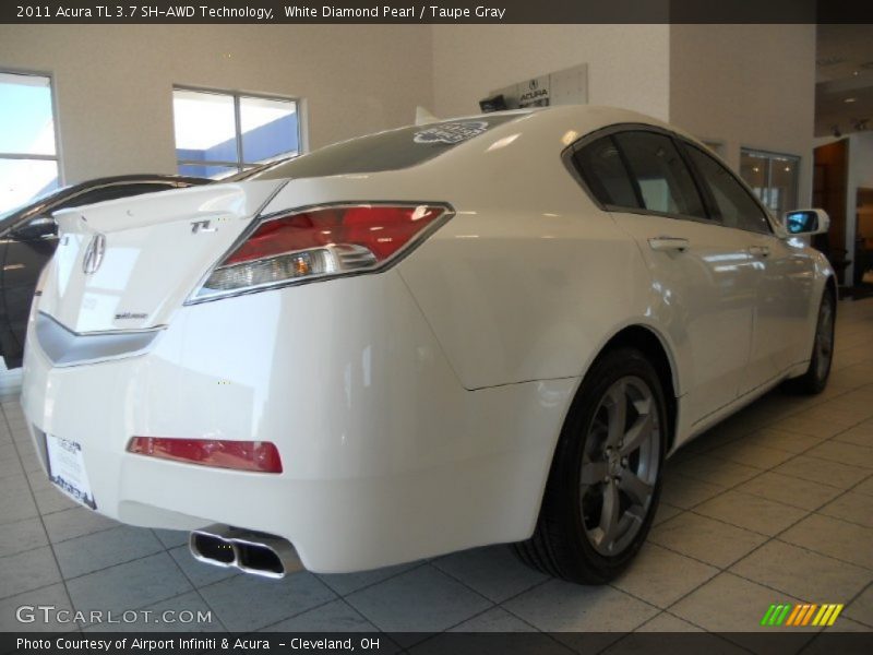 White Diamond Pearl / Taupe Gray 2011 Acura TL 3.7 SH-AWD Technology