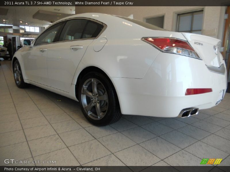 White Diamond Pearl / Taupe Gray 2011 Acura TL 3.7 SH-AWD Technology