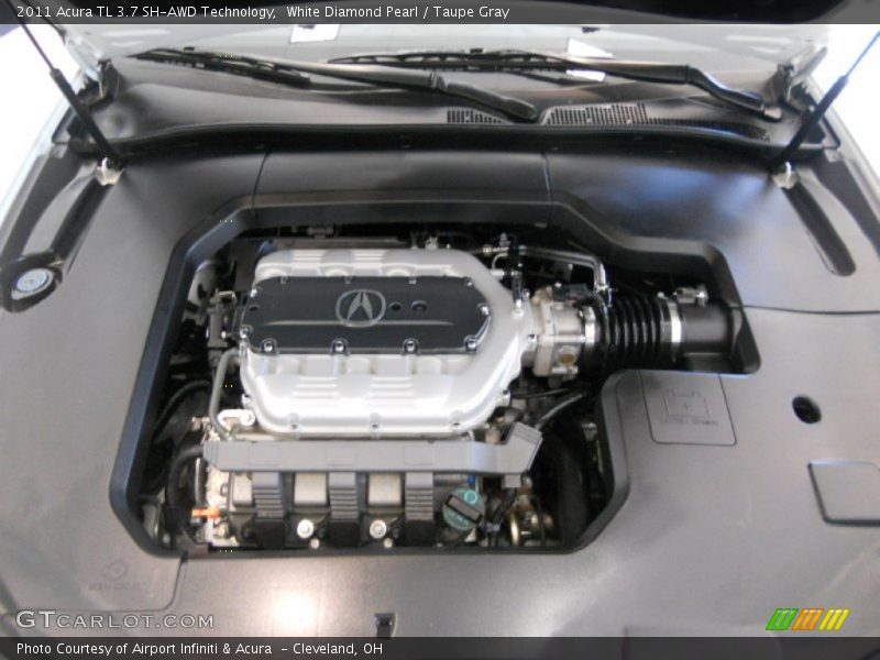 White Diamond Pearl / Taupe Gray 2011 Acura TL 3.7 SH-AWD Technology