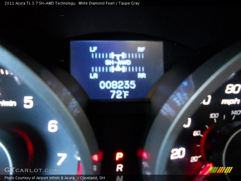 White Diamond Pearl / Taupe Gray 2011 Acura TL 3.7 SH-AWD Technology