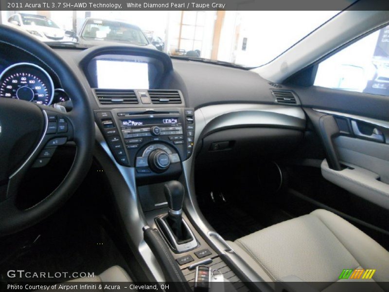 White Diamond Pearl / Taupe Gray 2011 Acura TL 3.7 SH-AWD Technology