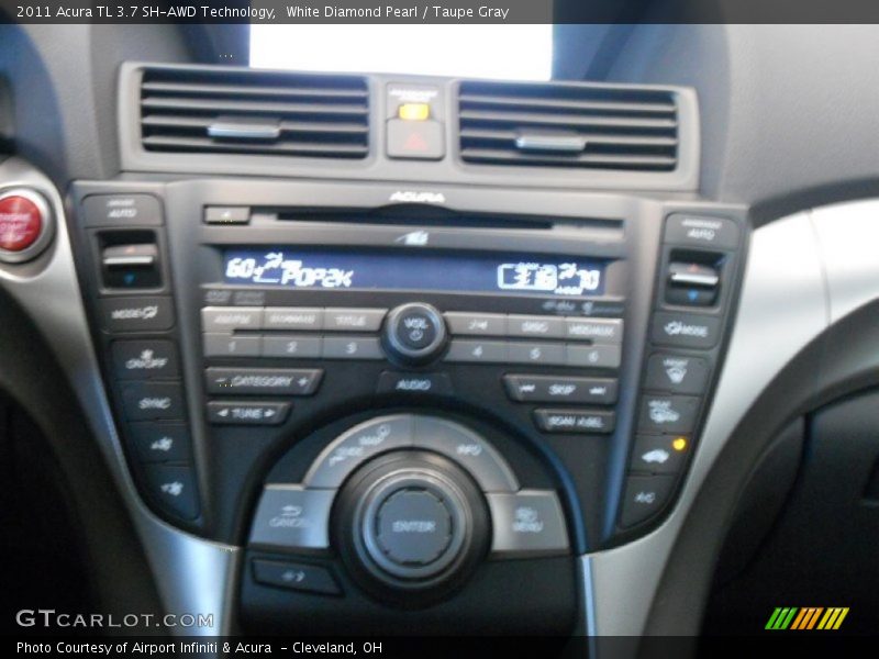 White Diamond Pearl / Taupe Gray 2011 Acura TL 3.7 SH-AWD Technology