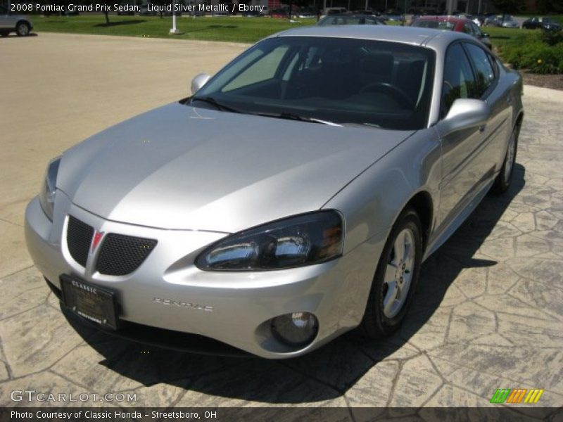 Liquid Silver Metallic / Ebony 2008 Pontiac Grand Prix Sedan