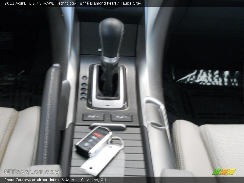 White Diamond Pearl / Taupe Gray 2011 Acura TL 3.7 SH-AWD Technology