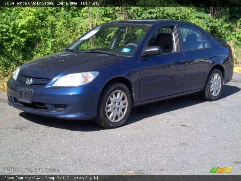 Eternal Blue Pearl / Gray 2004 Honda Civic LX Sedan