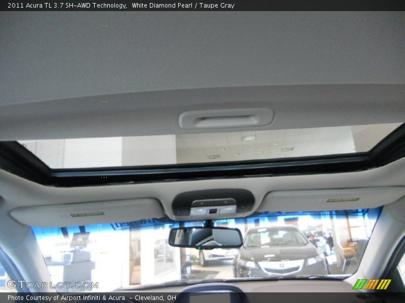 White Diamond Pearl / Taupe Gray 2011 Acura TL 3.7 SH-AWD Technology