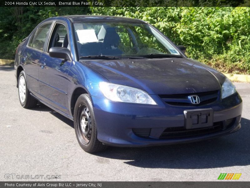 Eternal Blue Pearl / Gray 2004 Honda Civic LX Sedan