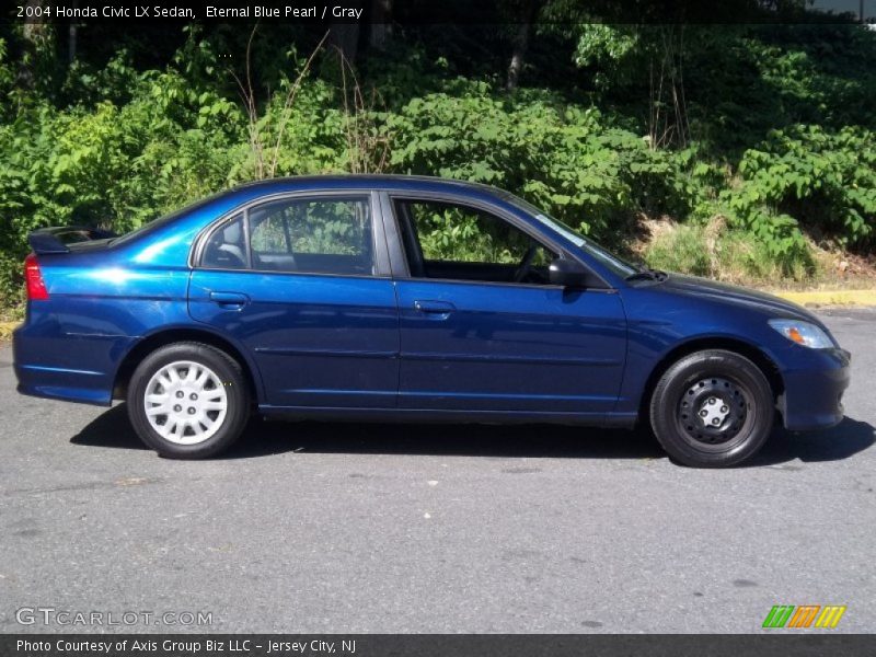 Eternal Blue Pearl / Gray 2004 Honda Civic LX Sedan