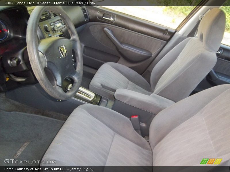 Eternal Blue Pearl / Gray 2004 Honda Civic LX Sedan
