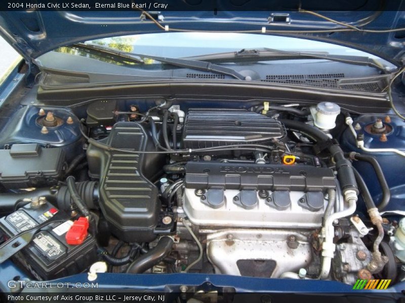 Eternal Blue Pearl / Gray 2004 Honda Civic LX Sedan