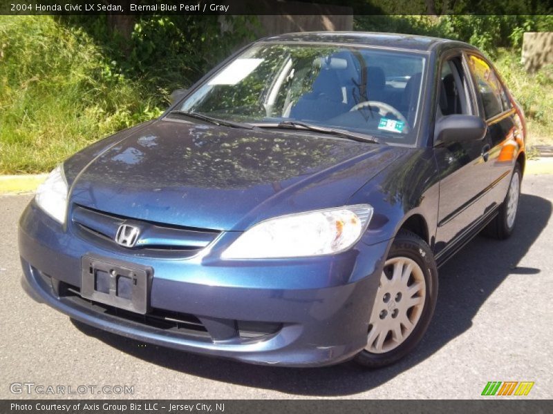 Eternal Blue Pearl / Gray 2004 Honda Civic LX Sedan