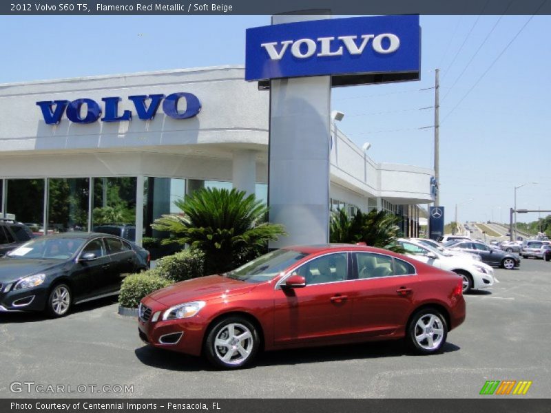 Flamenco Red Metallic / Soft Beige 2012 Volvo S60 T5