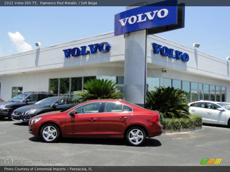 Flamenco Red Metallic / Soft Beige 2012 Volvo S60 T5