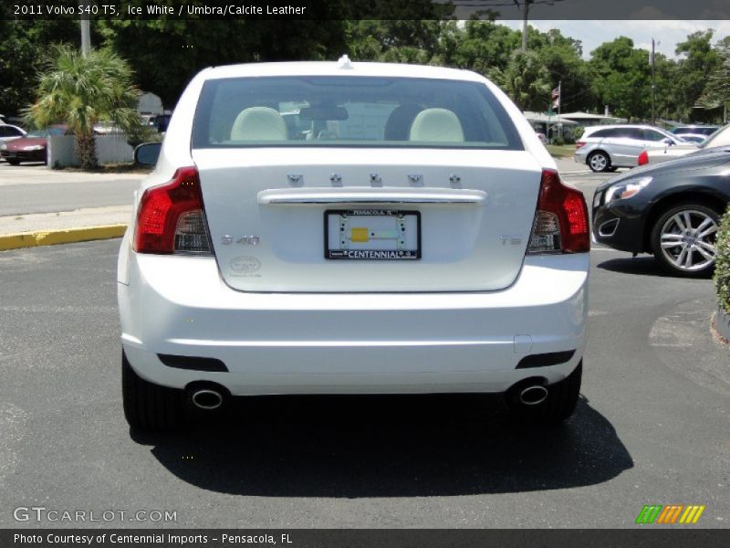 Ice White / Umbra/Calcite Leather 2011 Volvo S40 T5
