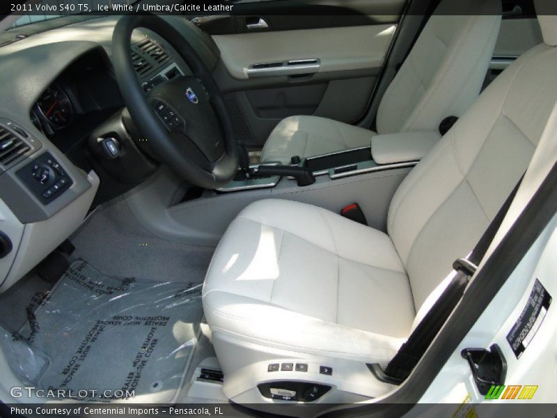Ice White / Umbra/Calcite Leather 2011 Volvo S40 T5