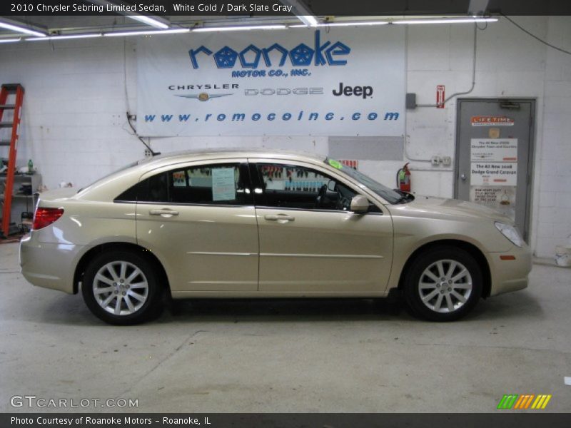 White Gold / Dark Slate Gray 2010 Chrysler Sebring Limited Sedan