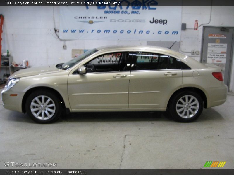 White Gold / Dark Slate Gray 2010 Chrysler Sebring Limited Sedan