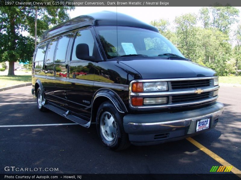 Dark Brown Metallic / Neutral Beige 1997 Chevrolet Chevy Van G1500 Passenger Conversion