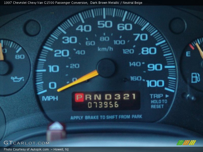 Dark Brown Metallic / Neutral Beige 1997 Chevrolet Chevy Van G1500 Passenger Conversion