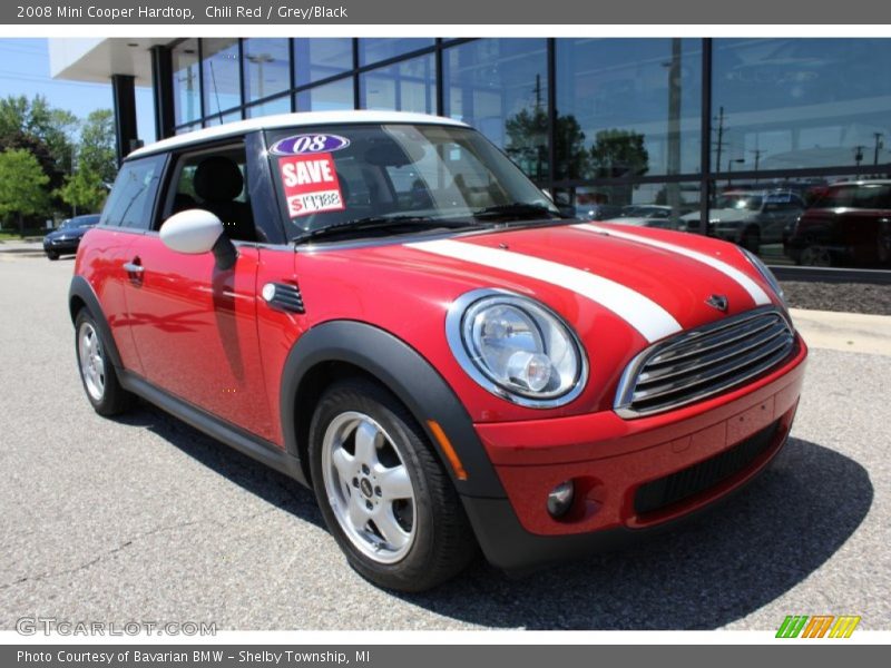 Chili Red / Grey/Black 2008 Mini Cooper Hardtop