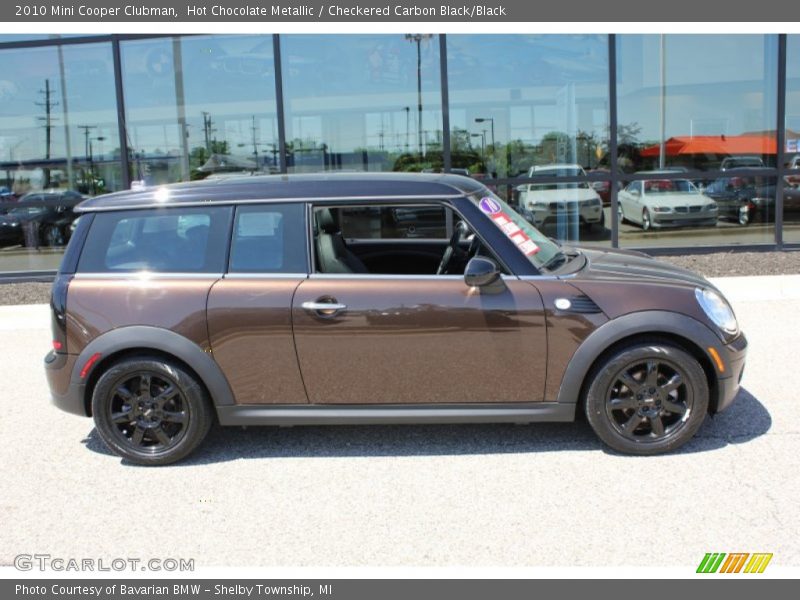 Hot Chocolate Metallic / Checkered Carbon Black/Black 2010 Mini Cooper Clubman