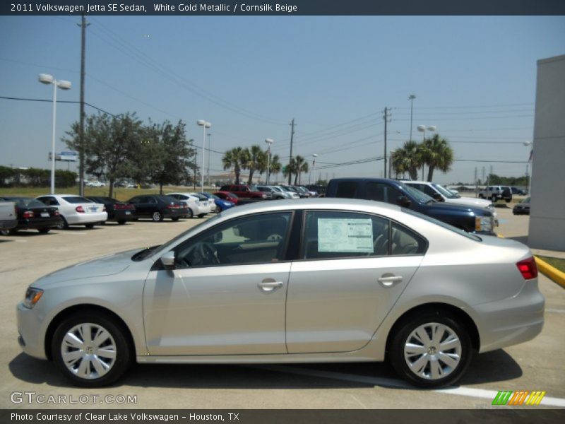 White Gold Metallic / Cornsilk Beige 2011 Volkswagen Jetta SE Sedan