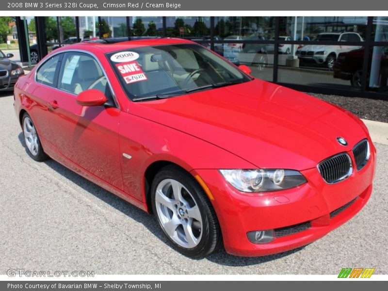 Crimson Red / Cream Beige 2008 BMW 3 Series 328i Coupe