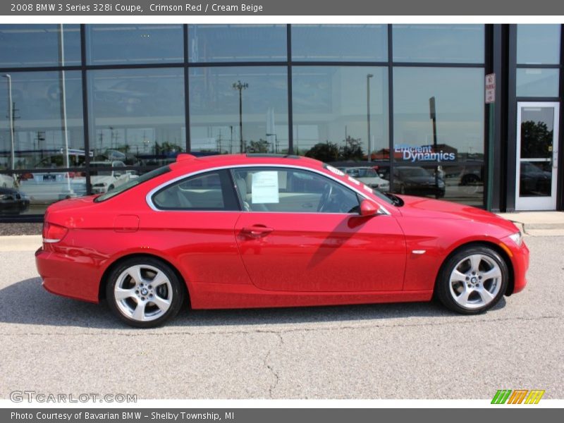 Crimson Red / Cream Beige 2008 BMW 3 Series 328i Coupe