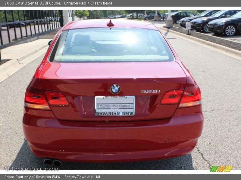 Crimson Red / Cream Beige 2008 BMW 3 Series 328i Coupe