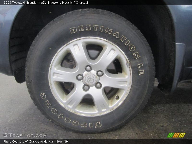 Bluestone Metallic / Charcoal 2003 Toyota Highlander 4WD