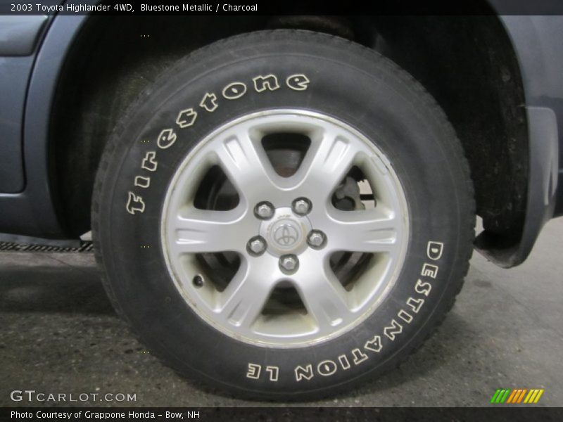 Bluestone Metallic / Charcoal 2003 Toyota Highlander 4WD