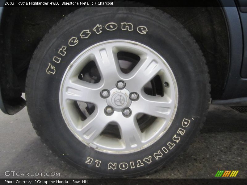 Bluestone Metallic / Charcoal 2003 Toyota Highlander 4WD