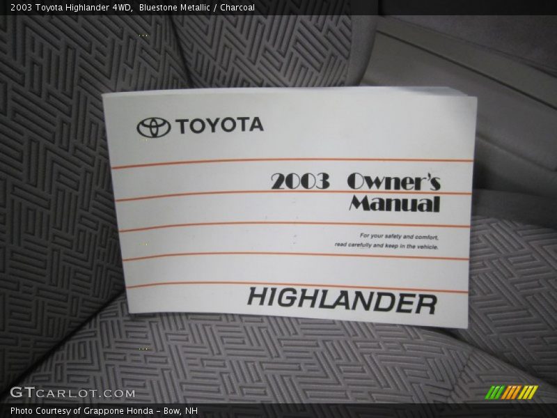 Bluestone Metallic / Charcoal 2003 Toyota Highlander 4WD