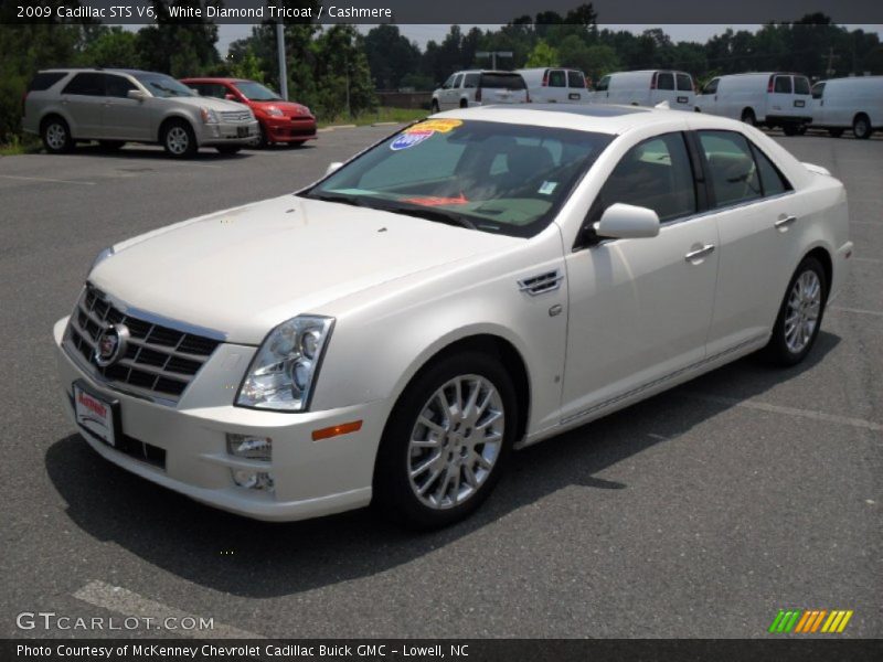 White Diamond Tricoat / Cashmere 2009 Cadillac STS V6