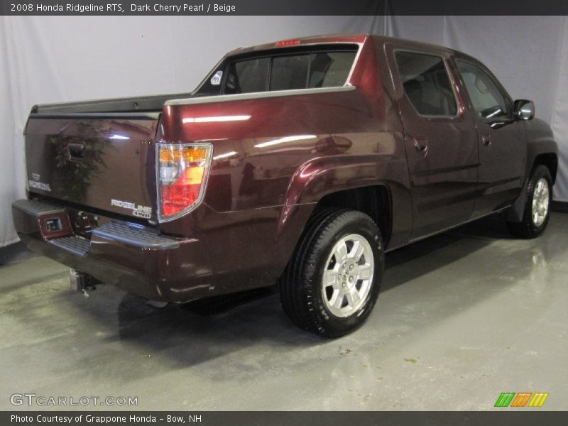 Dark Cherry Pearl / Beige 2008 Honda Ridgeline RTS