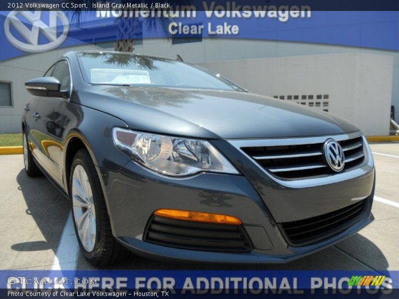 Island Gray Metallic / Black 2012 Volkswagen CC Sport